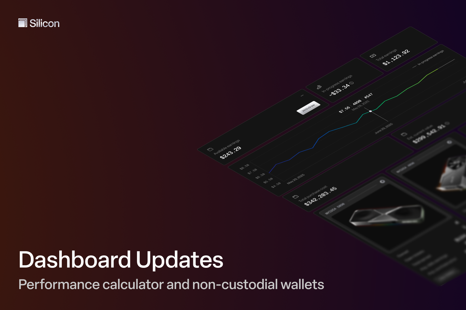 Dashboard updates: Performance calculator and non-custodial wallets